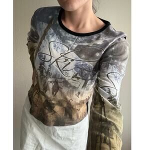 Vintage y2k Ski Breckenridge Long sleeve tee apres ski grandma granola gorpcore